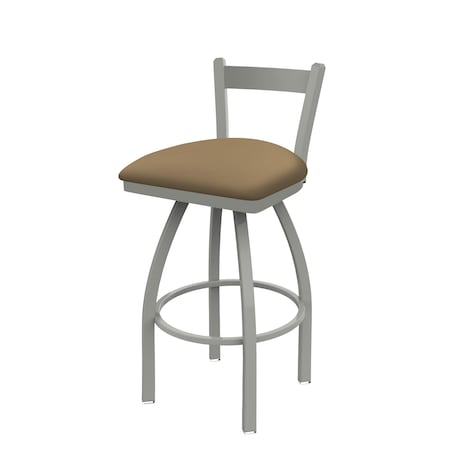 Holland Bar Stool Co 30" Low Back Swivel Bar Stool, Nickel Finish, Canter Sand Seat 82130AN013